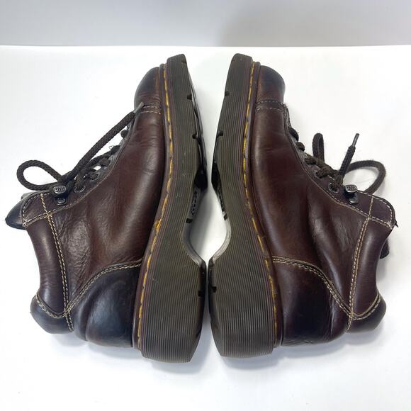 DR MARTENS 8542 England Chunky Platform Leather Ankle Boots in Brown Size 7M/8W - Picture 11 of 13